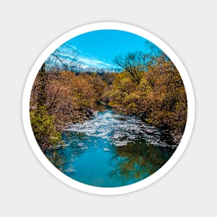 Beautiful Stream, On a Beautiful Day. Landscape Photograph Magnet